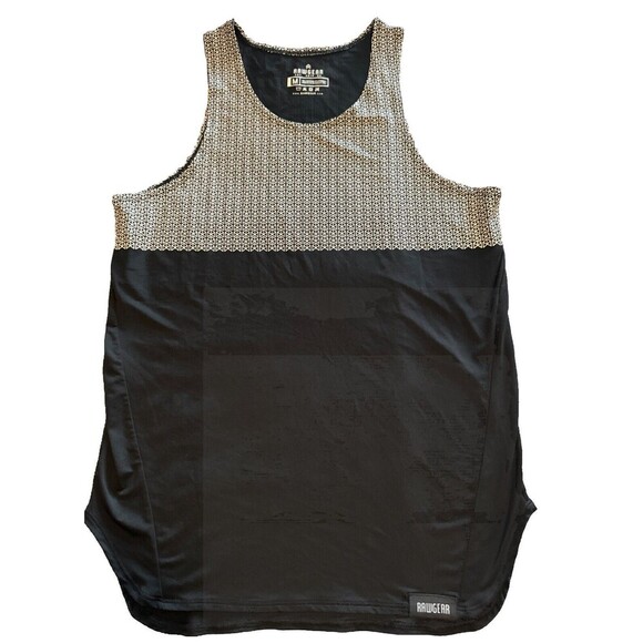 Men’s RawGear Bradley Martyn Geometric Dri Fit Tank Top Black White Size Med - Picture 1 of 5